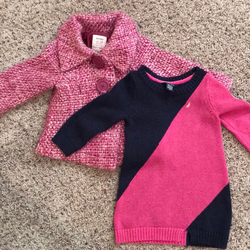 Old Navy Coat w/ Sweater Dress